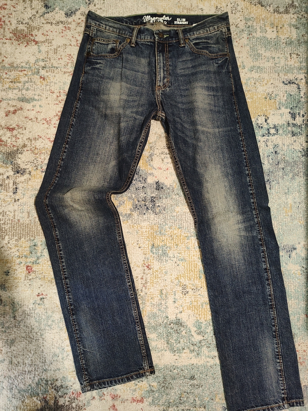 Wrangler Slim Straight Men’s Jeans - Blue Wash